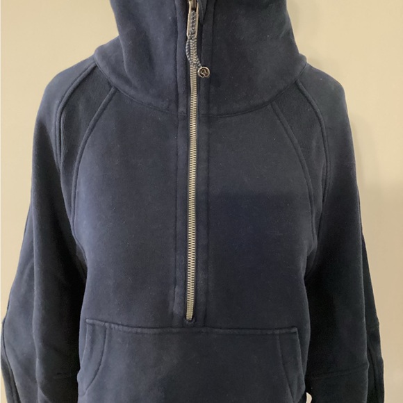 Lululemon Scuba Funnel neck half zip Navy Sweatshirt(M/L) - Picture 4 of 9